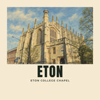 The printed design on the Eton College Chapel tote, close up