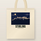 Stirling Castle Tote Bag: natural cotton tote printed with our drawing of Stirling Castle and the name STIRLING
