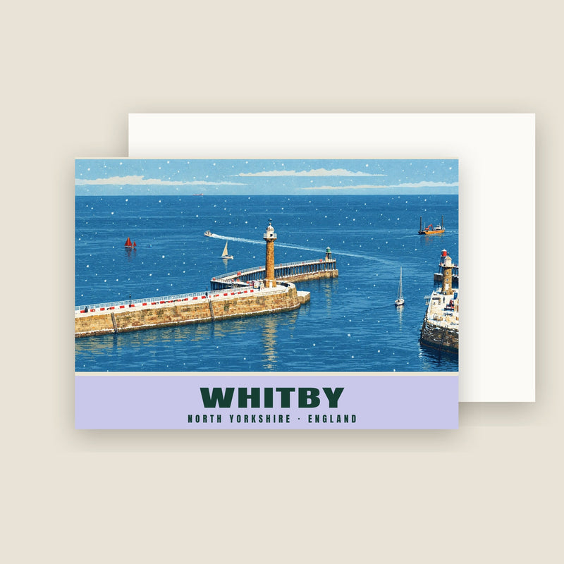 Whitby Harbour Christmas Cards (Pack of 10)