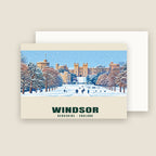 The Long Walk, Windsor winter Christmas card with its envelope