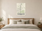 Horndean Street Map Poster at A1, as a poster, above a bed