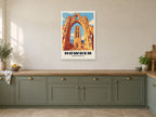 Howden Minster Poster at A1, in a white frame, in a kitchen