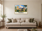 St Mary Magdalene Church, Hucknall Poster at A1, in a natural wood frame, in a sitting room