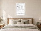 Ince-in-Makerfield Town Centre Street Map Poster at A1, as a poster, above a bed