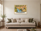 Knaresborough Viaduct Poster at A1, in a natural wood frame, in a sitting room