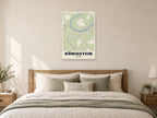 Königstein Street Map Poster at A1, as a poster, above a bed