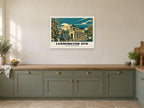 The Royal Pump Rooms, Leamington Spa Poster at A1, in a white frame, in a kitchen