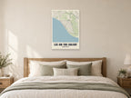 Lee-on-the-Solent Street Map Poster at A1, as a poster, above a bed