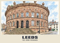 The Corn Exchange, Leeds poster in the Ink & Wash style