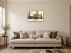 Kirkstall Abbey, Leeds, 1890s Heritage Print at A2, in a natural wood frame, in a sitting room