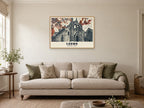 Kirkstall Abbey, Leeds Poster at A1, in a natural wood frame, in a sitting room