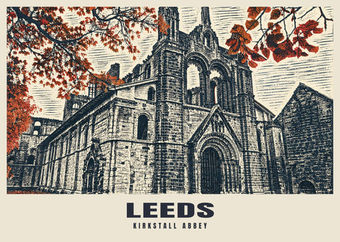 Kirkstall Abbey, Leeds Poster