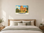 Leominster Priory Poster at A1, as a poster, above a bed