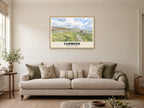 Broch of Clickimin, Lerwick Poster at A1, in a natural wood frame, in a sitting room