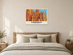 Lichfield Cathedral Poster at A1, as a poster, above a bed