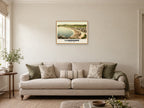The Bay, Llandudno Poster at A2, in a natural wood frame, in a sitting room