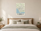 Llanelli Street Map Poster at A1, as a poster, above a bed