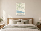 Llantwit Major Street Map Poster at A1, as a poster, above a bed