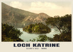 Ellen's Isle, Loch Katrine, 1890s hand-coloured photochrom heritage print