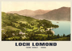 From Tarbet, Loch Lomond, 1890s hand-coloured photochrom heritage print