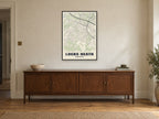 Locks Heath Street Map Poster at A1, in a black frame, above a sideboard