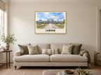 Kew Gardens Palm House, London Poster at A1, in a natural wood frame, in a sitting room