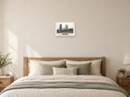 Ronan Point and the Newham skyline, London, 1979 Heritage Print at A3, as a poster, above a bed
