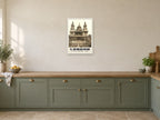 St Paul's Cathedral, London Poster at A2, in a white frame, in a kitchen