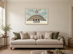 St Paul's Cathedral, London Poster at A1, in a natural wood frame, in a sitting room