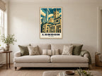 The Shard, London Poster at A1, in a natural wood frame, in a sitting room