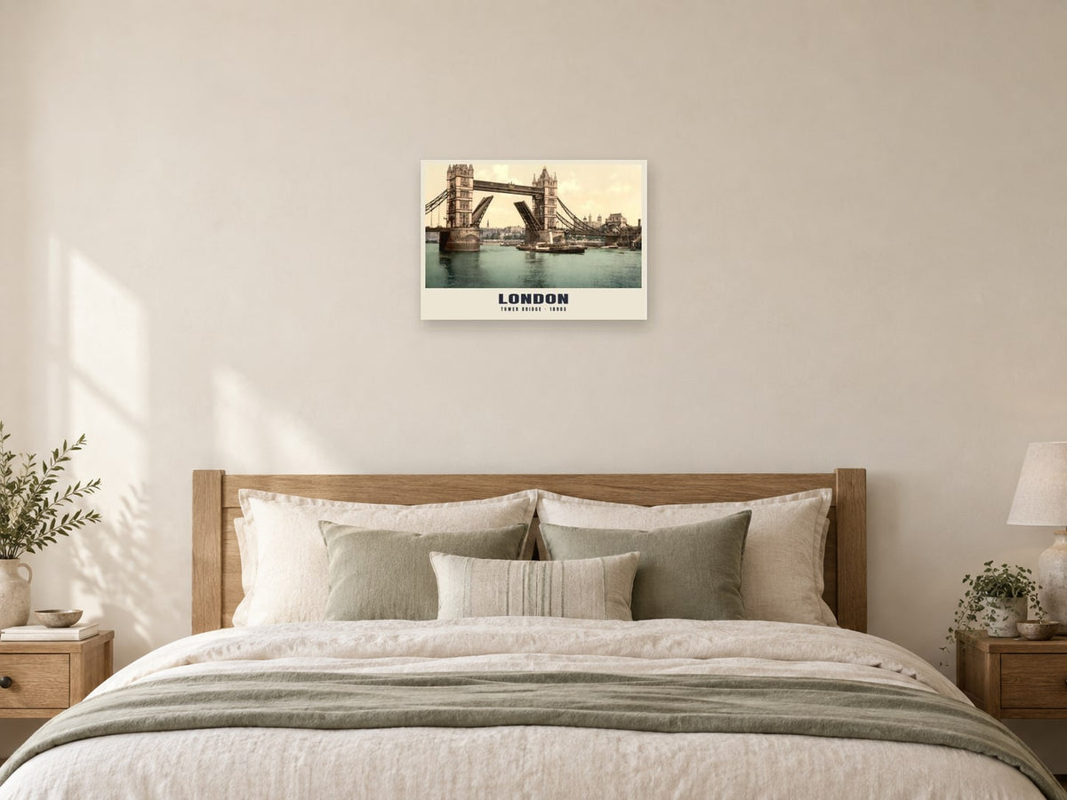 Tower Bridge, London Poster at A2, as a poster, above a bed