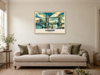 Tower Bridge, London Poster at A1, in a natural wood frame, in a sitting room