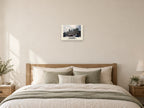 Westminster street scene, London, 1987 Heritage Print at A3, as a poster, above a bed