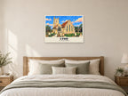 All Saints Church, Lydd Poster at A1, as a poster, above a bed
