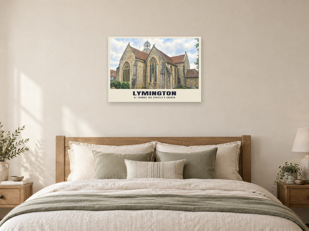 St Thomas the Apostle’s Church, Lymington Poster at A1, as a poster, above a bed