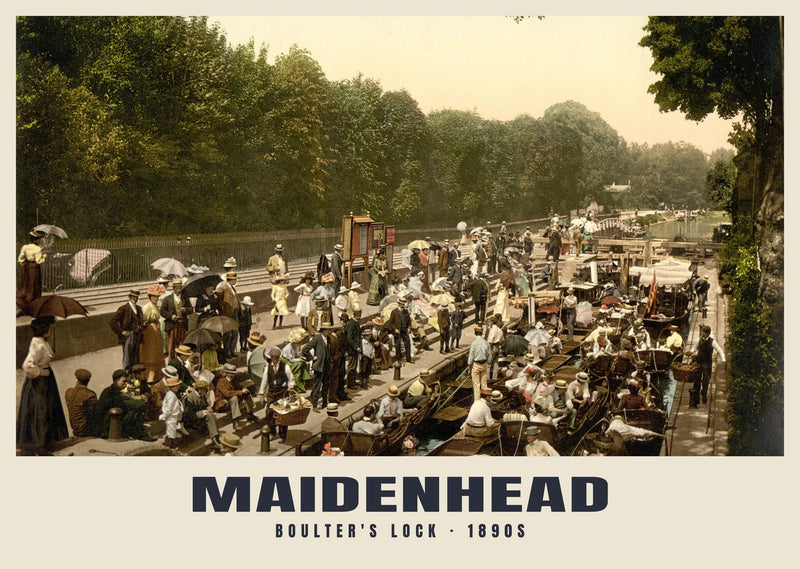 Boulter's Lock, Maidenhead, 1890s Heritage Print