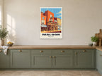 Moot Hall, Maldon Poster at A1, in a white frame, in a kitchen