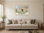 Malmesbury Abbey Poster at A1, in a natural wood frame, in a sitting room