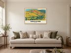 Mam Tor, Castleton Poster at A1, in a natural wood frame, in a sitting room