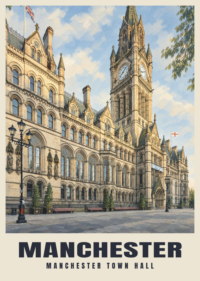 Manchester Town Hall Poster