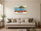 St Michael's Mount, Marazion Poster at A1, in a natural wood frame, in a sitting room