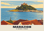St Michael's Mount, Marazion poster in the Retro Railway style