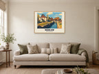 Marlow Poster — Marlow Lock at A1, in a natural wood frame, in a sitting room