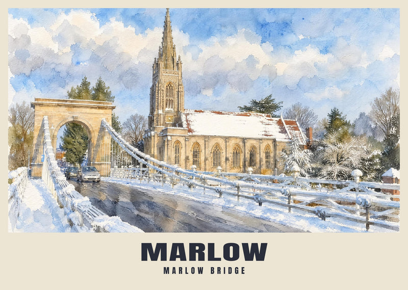Marlow Suspension Bridge Poster