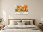 Melrose Abbey Poster at A1, as a poster, above a bed