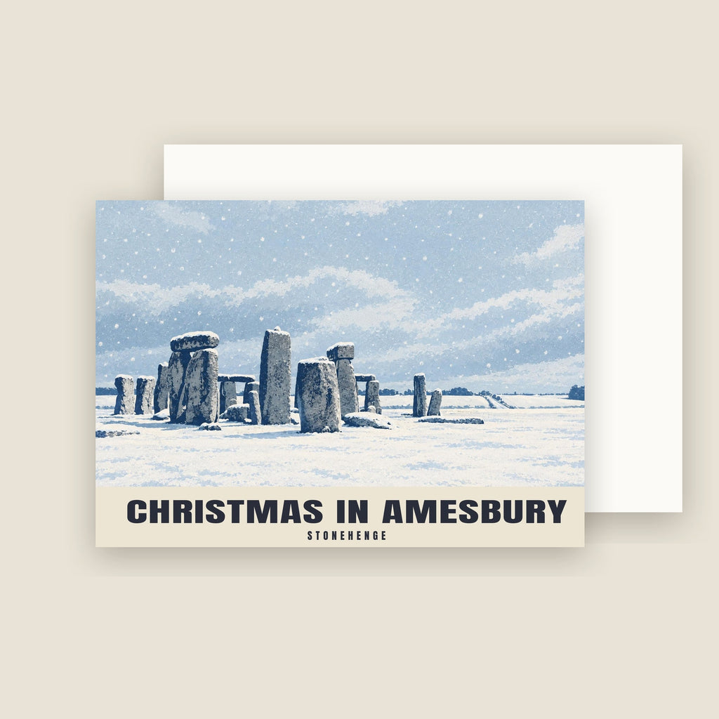 Stonehenge, Amesbury Christmas card with its envelope