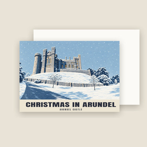 Arundel Castle Christmas card with its envelope
