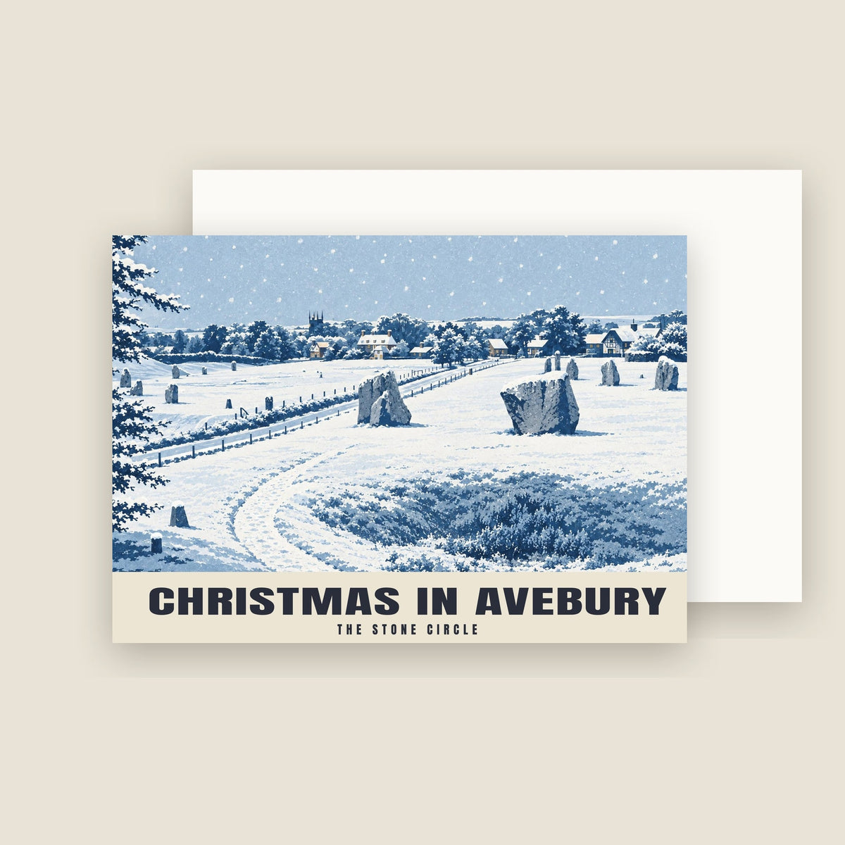 The Stone Circle, Avebury Christmas card with its envelope