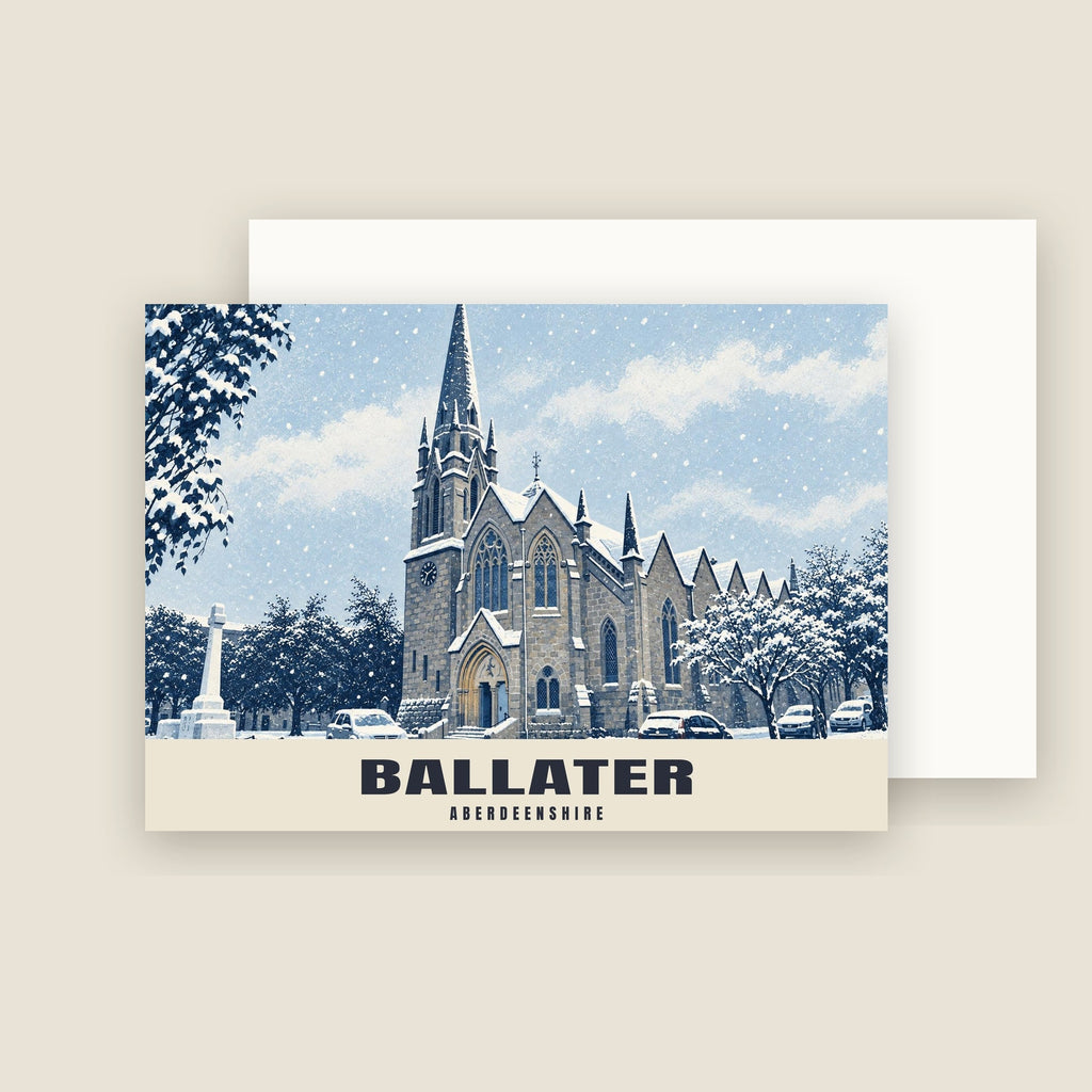 Ballater Christmas card with its envelope