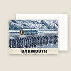 Barmouth Bridge Christmas card with its envelope